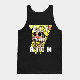 Eat the Rich Blonde Zombie Skull Karen Tank Top